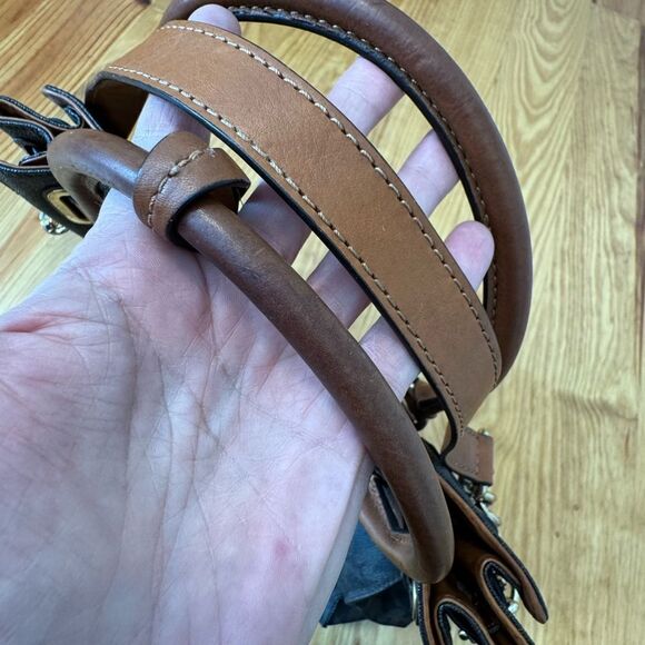 Michael Kors Hamilton Monogram Lock Gold Chain Bag Signature Large Satchel Purse - Picture 14 of 16